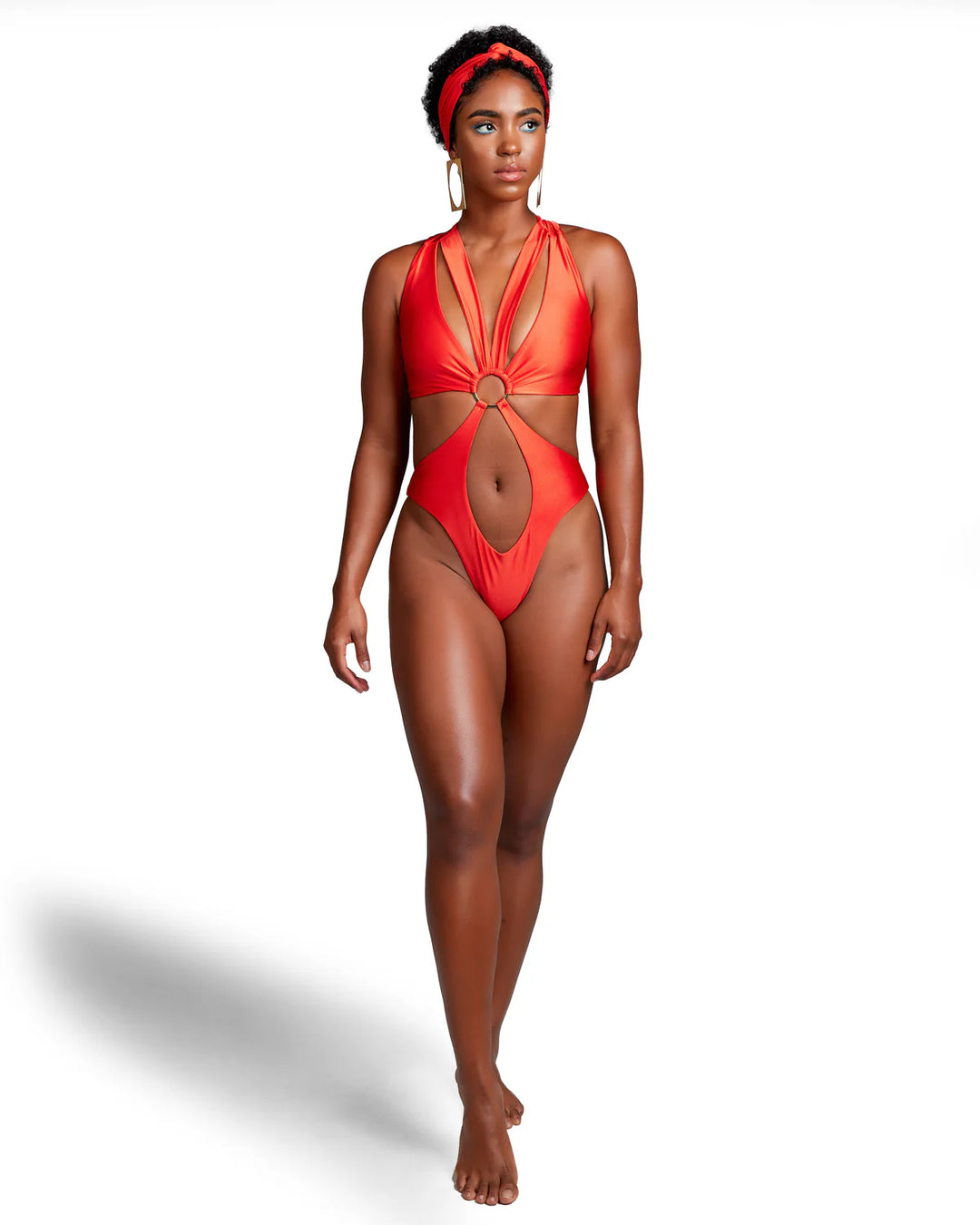 Keva J Bamboo Red Monokini Swimsuit (As Worn by Lizzo)