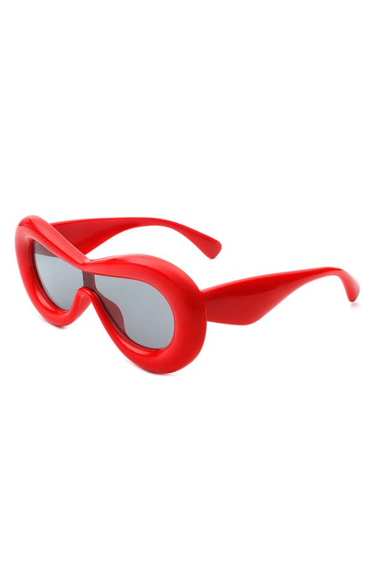 Keylows Bomb Red Inflated Sunglasses (Similar Style Worn by Yung Miami)