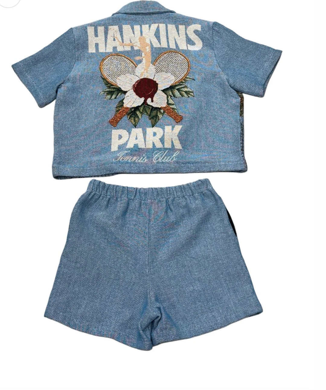 Jai Lyle Blue Lady in Bloom Tennis Short Set