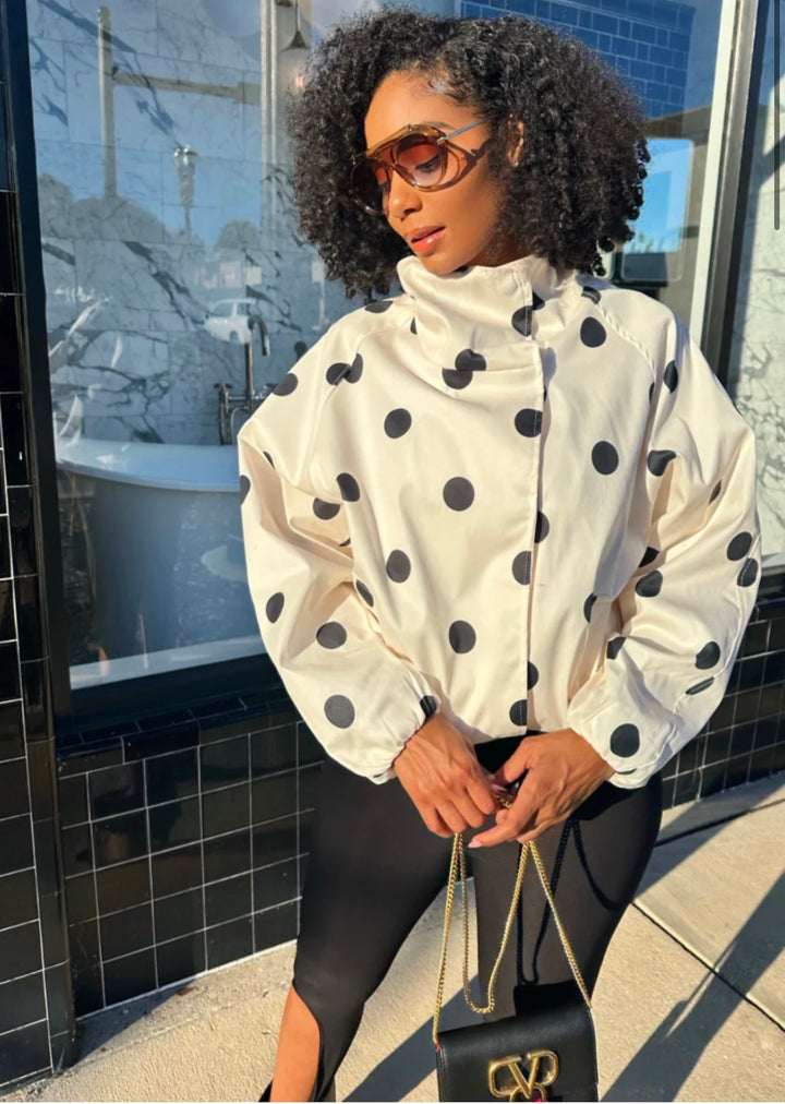 Meow and Barks Polka Dot Lolita Bomber