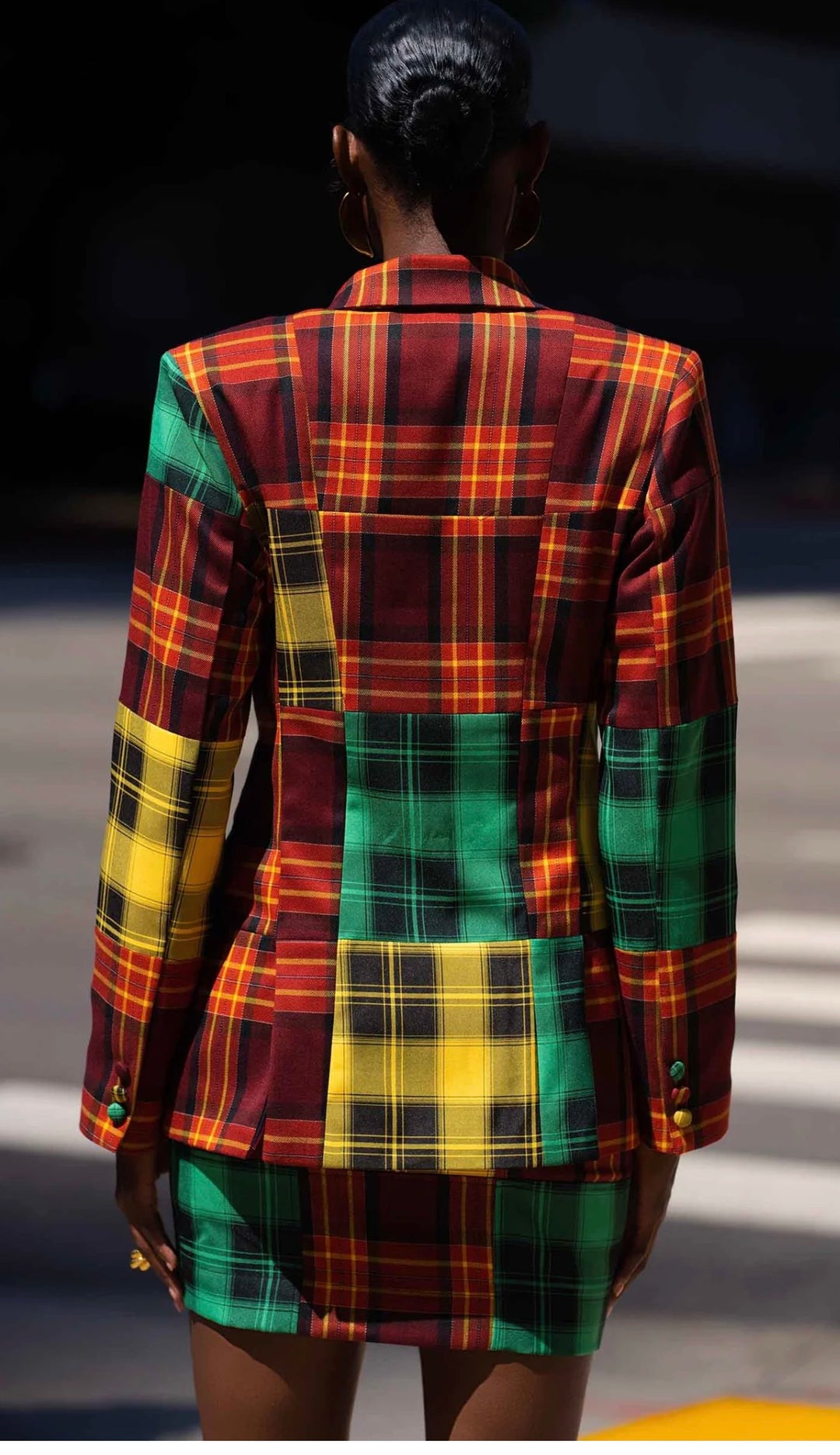 Pre-Order BruceGlen Maroon Plaid Skirt