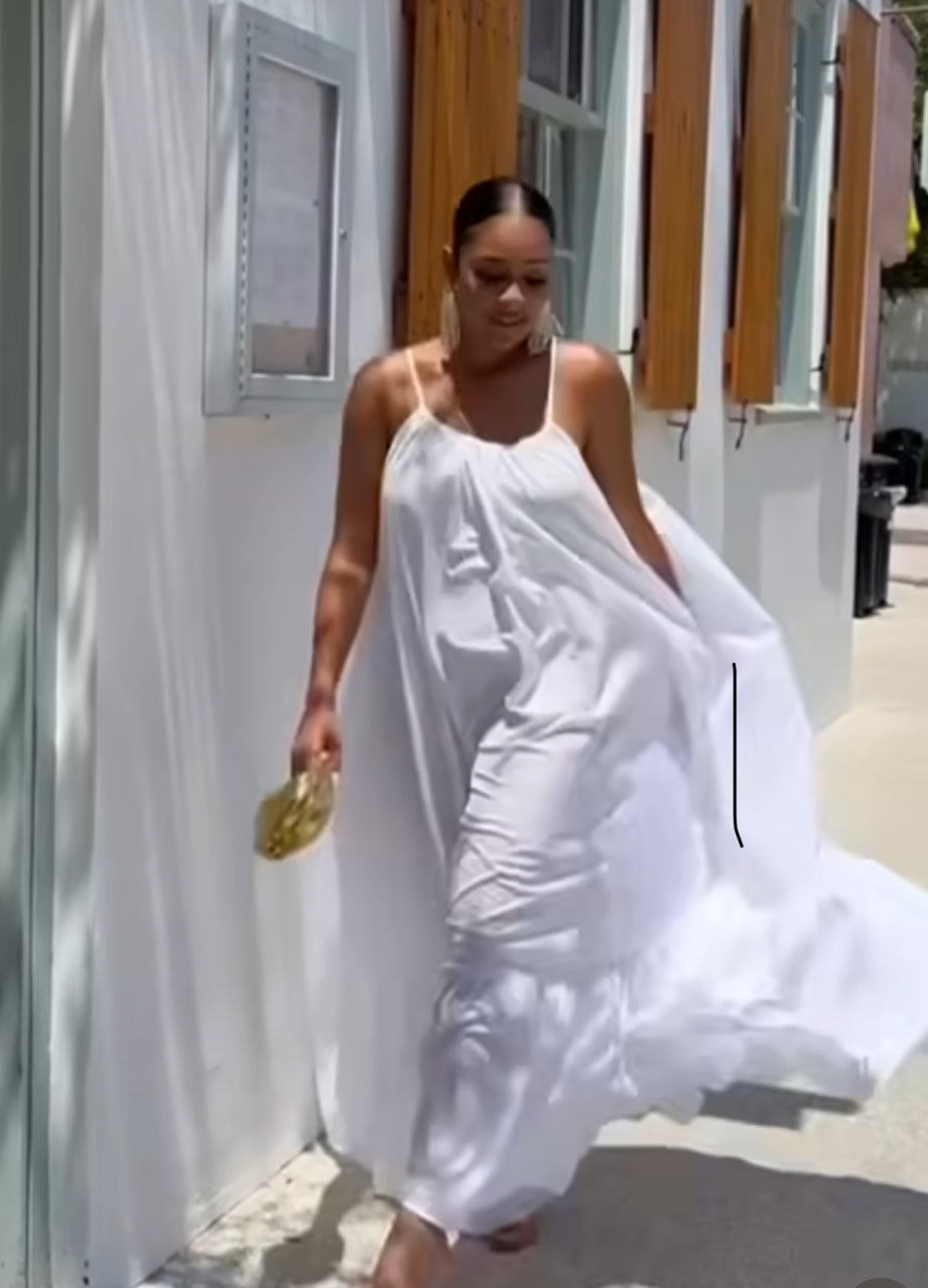 Meow and Barks White Ghana Dreaming Maxi Dress
