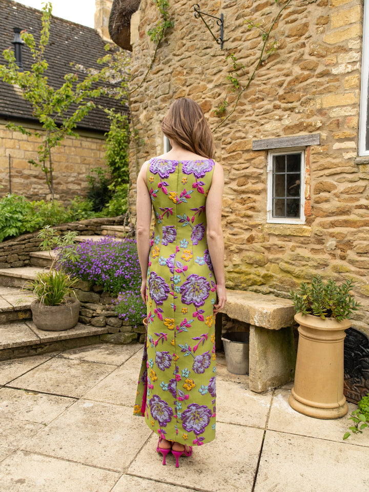 Arianne Elmy Floral Retro Green Easy Dress