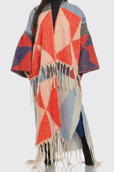 Keylows Fringed Poncho (As Worn by Shaunie Oneal)