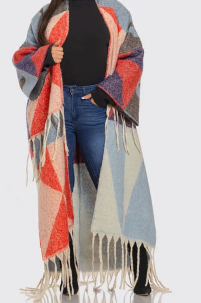 Keylows Fringed Poncho (As Worn by Shaunie Oneal)