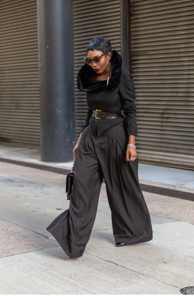 Madam Mystique Isa Black High Waist Palazzo Pants – Fashion Bomb