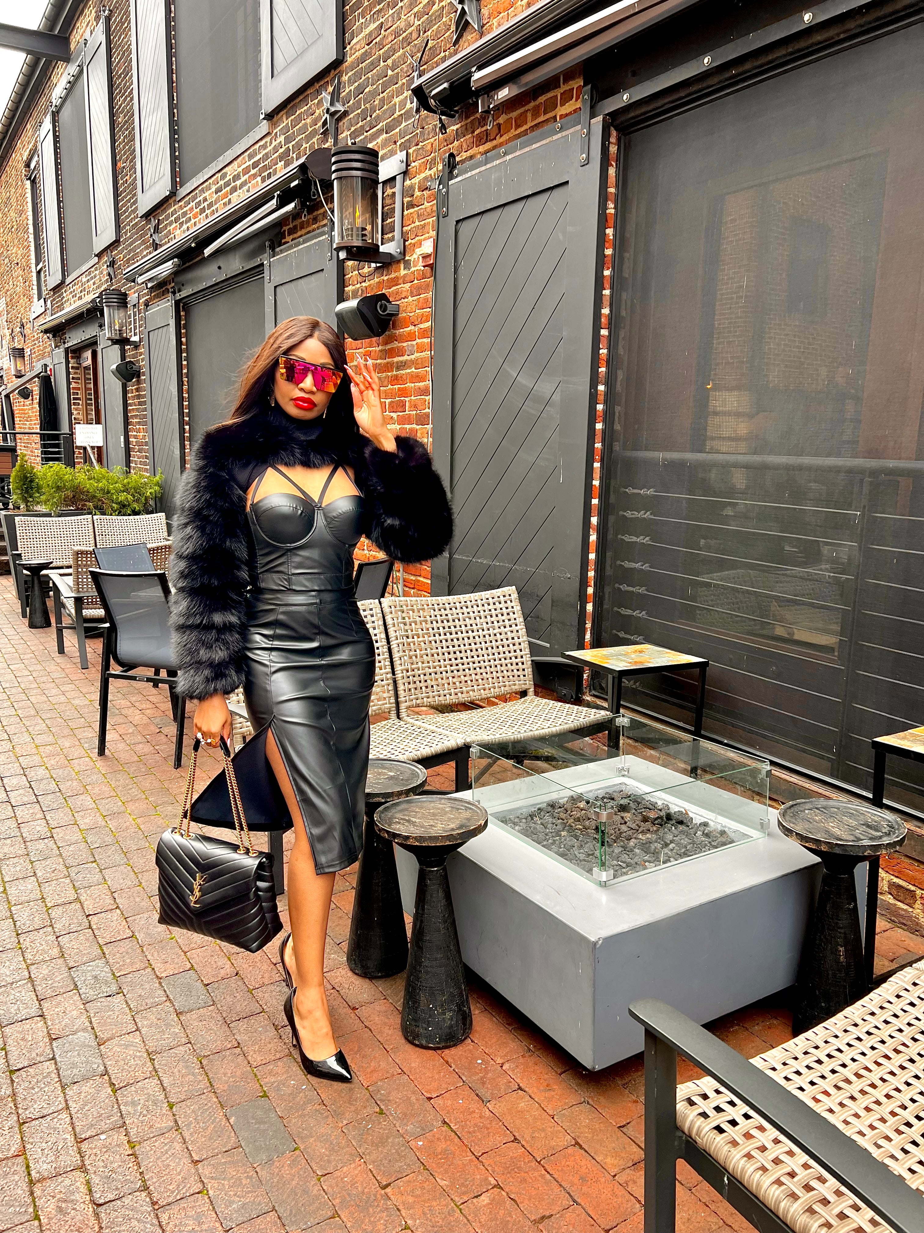 Madam Mystique Blair Black Faux Fur Cropped Jacket – Fashion Bomb