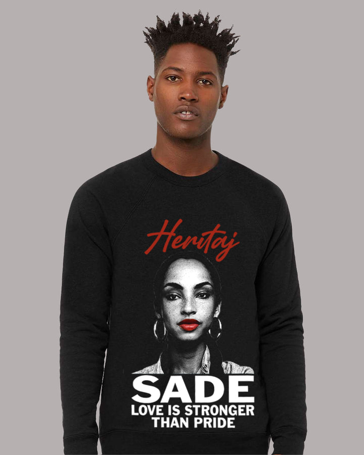 Heritaj SADE-LOVE IS-(Unisex-Premium Crewneck Sweatshirt)