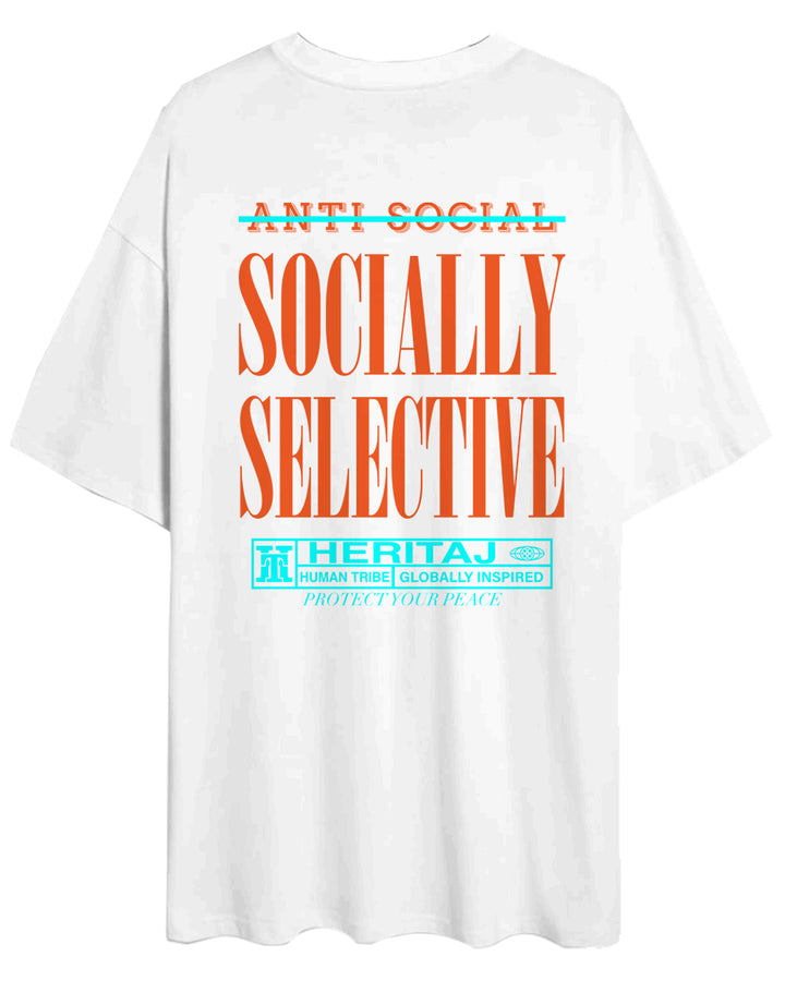 SOCIALLY SELECTIVE-Oversized T-shirt