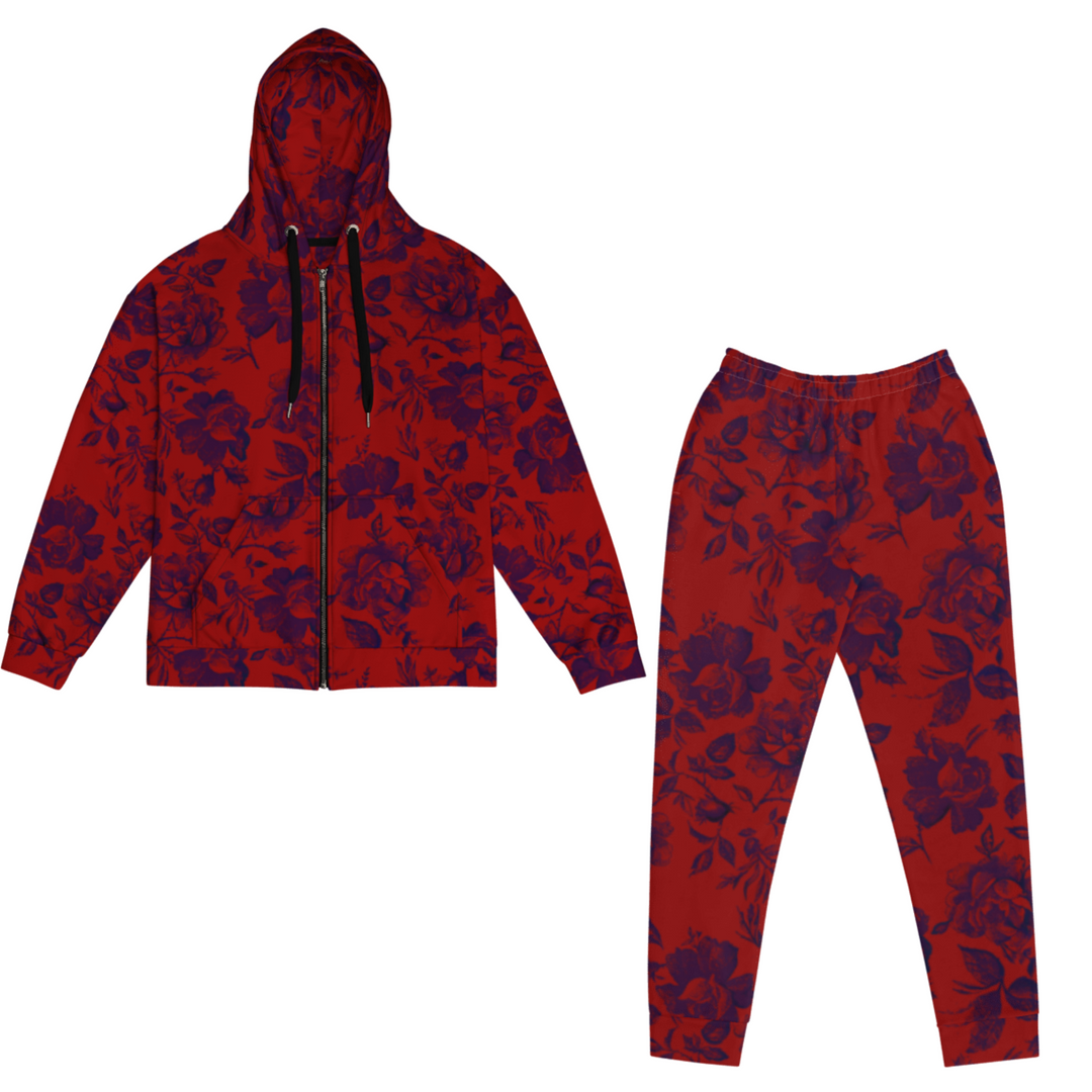 FAYAH ATHLETICS GARNET Red Rose 2 Piece Set