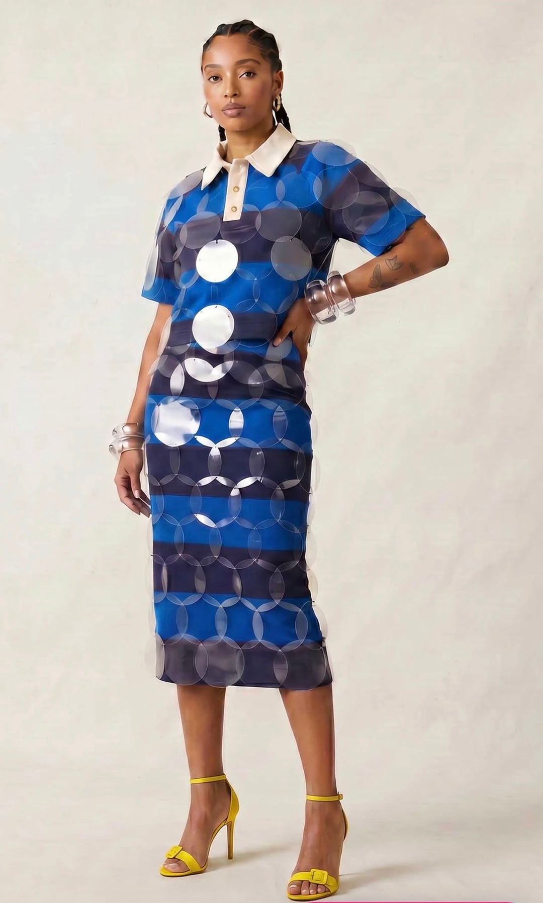 BruceGlen Blue on Blue Striped Skirt