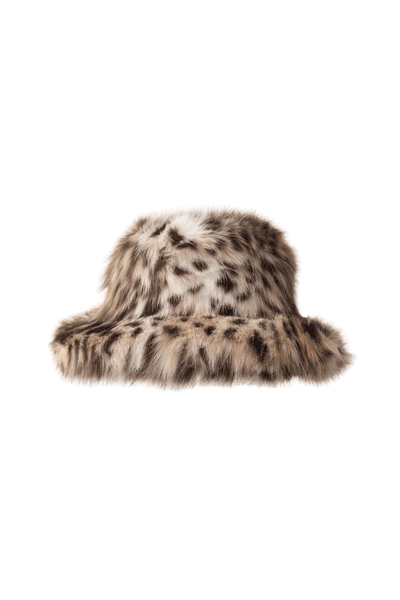 Tyler Lambert WHITE/GREY FURRY BUCKET HAT with FLAWS FURRY BUCKET GREY | TYLERLAMBERT main image 4