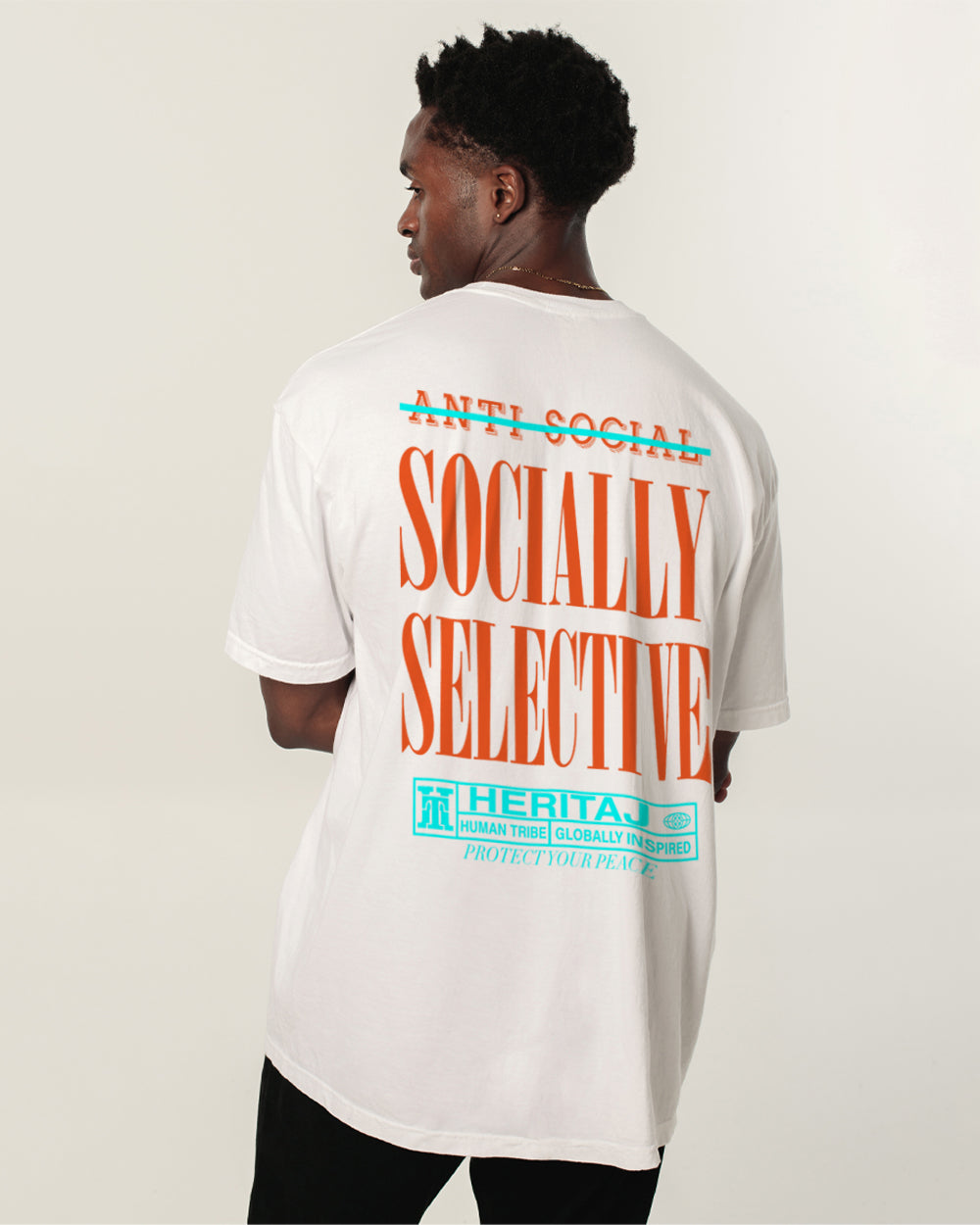 SOCIALLY SELECTIVE-Oversized T-shirt