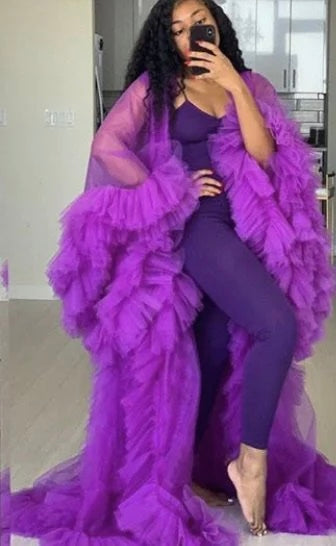 Purple Tulle Robe