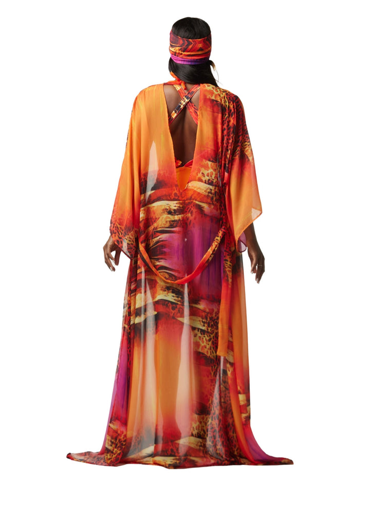 Keva J Mondrian Leopard Ombré Kimono