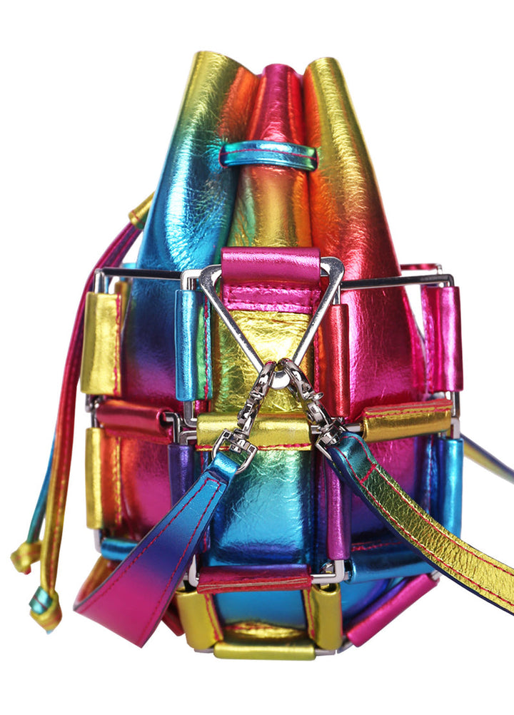 BruceGlen Grenade Bag in Metallic Rainbow