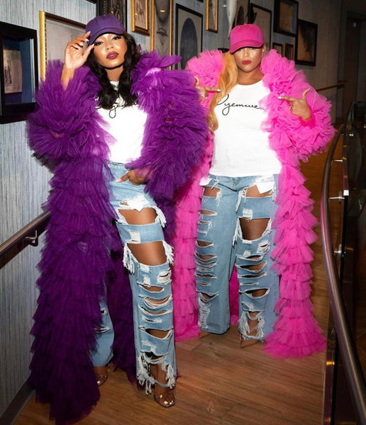 ジャケット・アウター OPEN SESAME CLUB tulle fur blouson OPEN SESAME CLUB tulle fur blouson