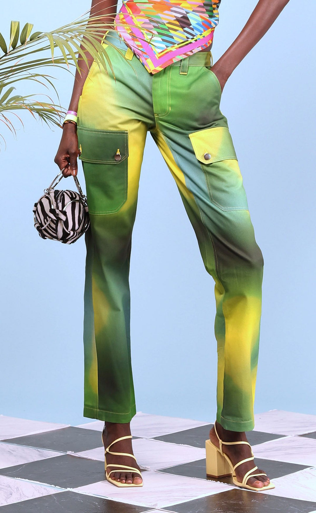 BruceGlen Rainbow Gingham Cargo Pant (Unisex)