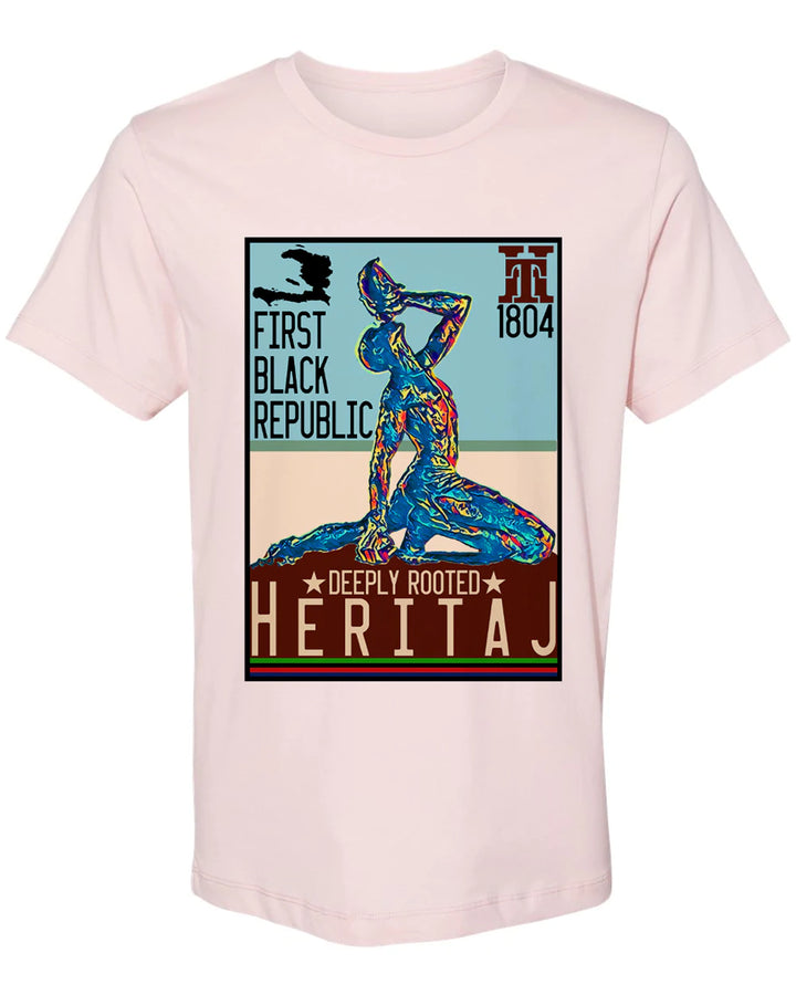 Heritaj First Black Republic-Abstract Mural Frame T-Shirt