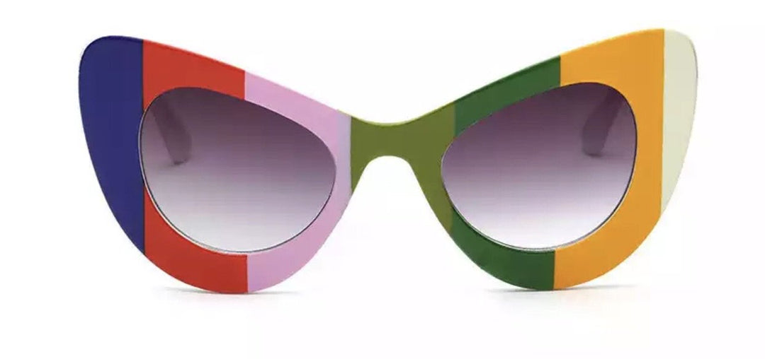 Nroda All My Stripes Rainbow Multicolor Sunglasses