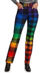 Rainbow Gingham Flare Jean