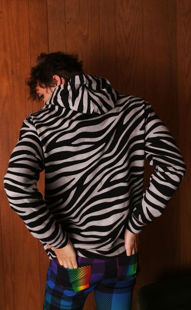 Zebra Print Hoodie (Unisex)