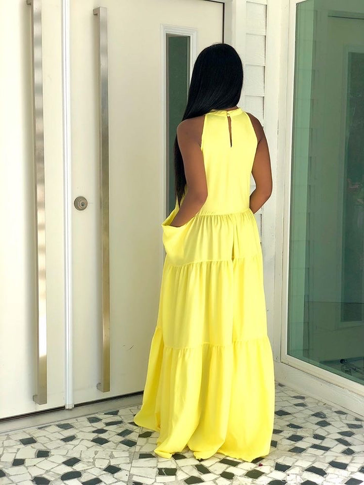 Nicolette Yellow Maxi Dress