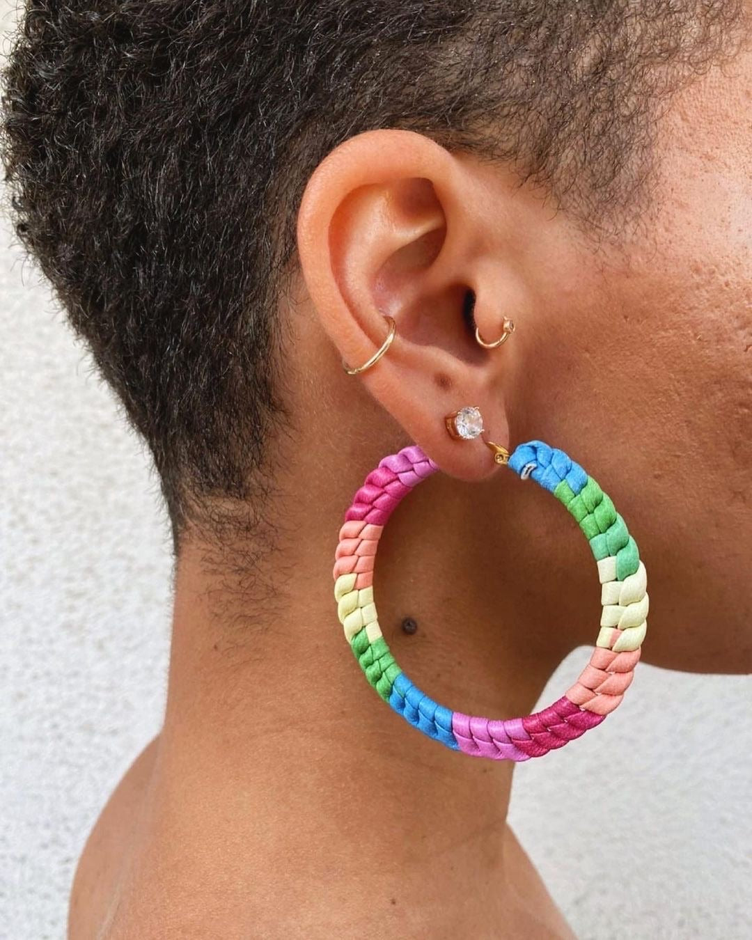 Seville Michelle Rainbow Pride Woven Malena Earrings