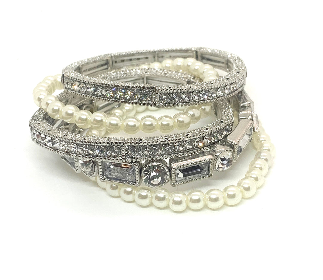 McKenzie Liautaud Bombshell Stack in Silver Plated Metal