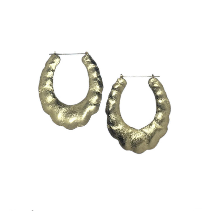 Shell Bamboo Leather Hoops