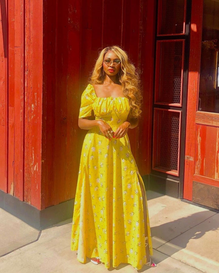 Madam Mystique Charlotte Yellow Maxi Dress