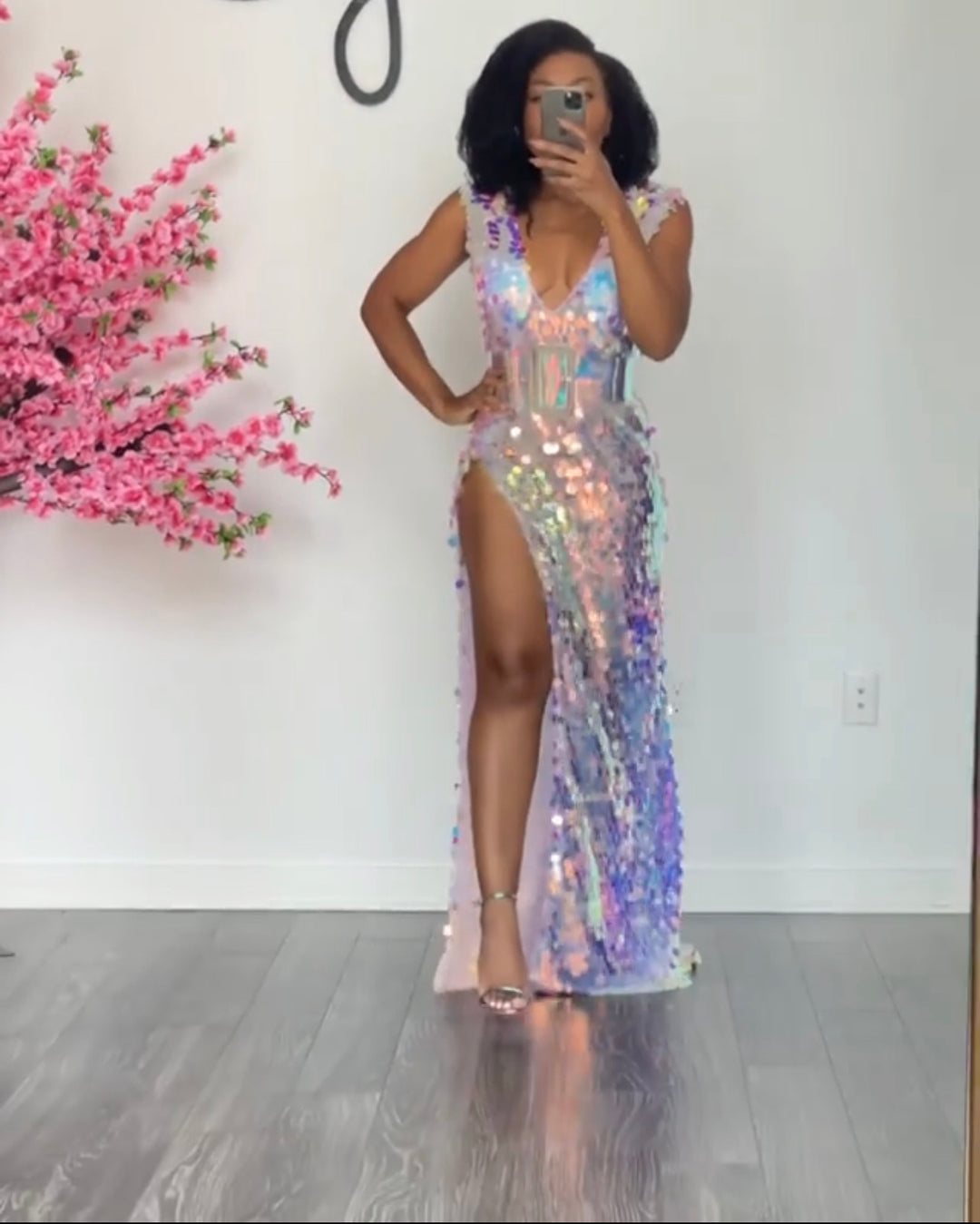 Custom Sleeveless Oyemwen Sequin High Slit Birthday Dress Fashion Bomb Daily Shop Custom Sleeveless Oyemwen Sequin High Slit Birthday Dress Fashion Bomb Daily Shop
