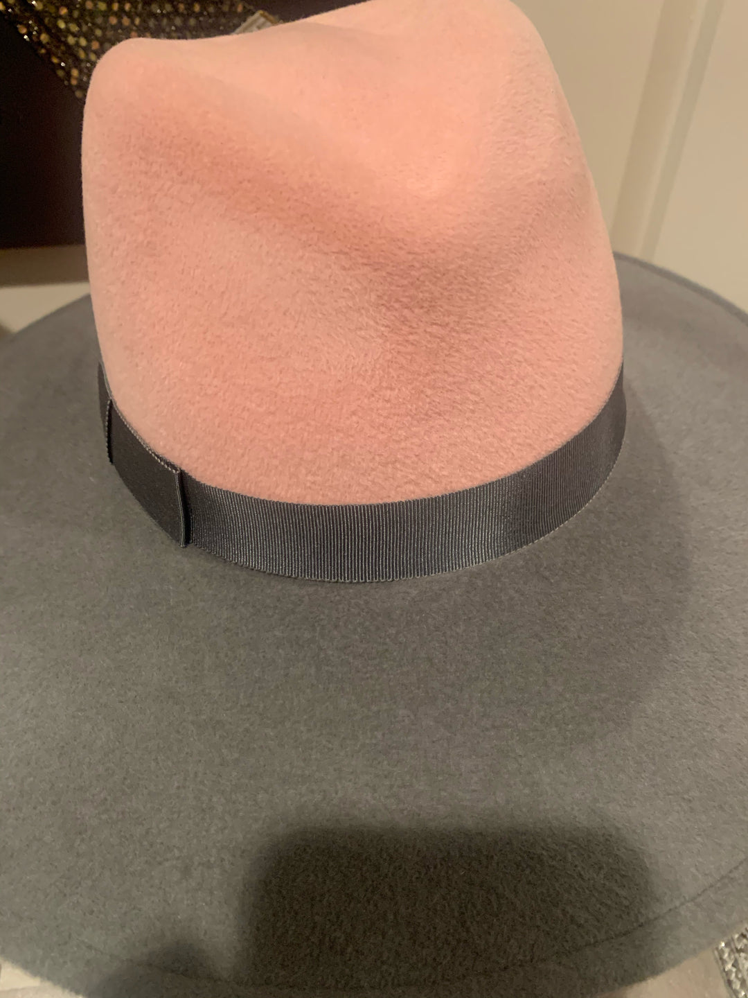 Color Block Gray and Pink Bottom Hat by Zenelia (More Colors Available)